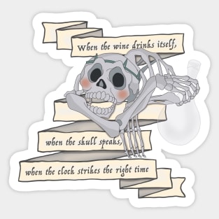 The Last Unicorn Skull Riddle Sticker